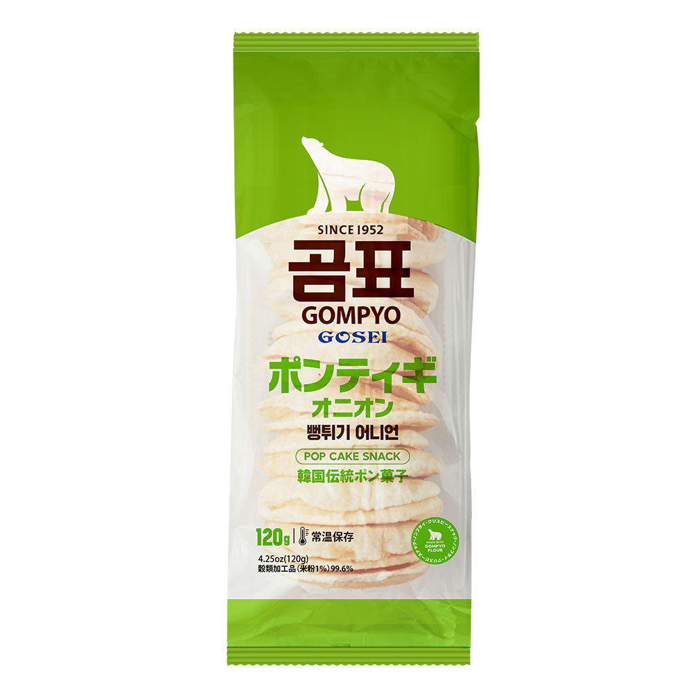 【GOSEI GOMPYO】 　ポンティギ オニオン味　120ｇ  곰표（ゴムピョ）  ポン菓子  オニオン味  サクサク食感  韓国スナック  軽い食べ心地  大容量 120g  香ばしい風味  ノスタルジックお菓子
