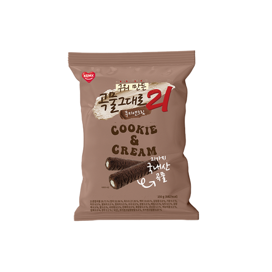 焼きたて　穀物そのまま21　クリスピーロール菓子 　150ｇ　クッキー＆クリーム