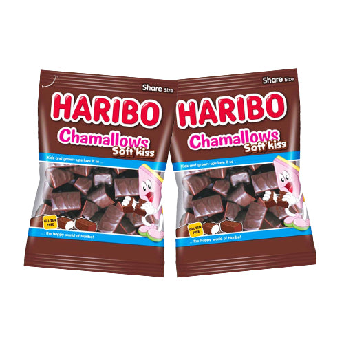 ※地域別送料無料　 ハリボー チョコマシュマロ　200ｇ　 HARIBO haribo chamallows マシュマロハリボー ソフトキッスチョコレートマシュマロ   ハリボ ーチョコマシュマロ ドイツ製造/たっぷりのプレゼント