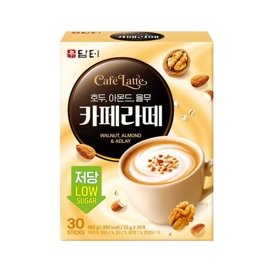 ダムト　くるみ・アーモンド・ユルム カフェラテ　660ｇ（22ｇ×30包）  韓国食品 韓国茶 くるみアーモンドカフェラテ、ハトムギラテ、韓国カフェラテ、スティックコーヒー、ナッツ風味、くるみ、アーモンド、ハトムギ、ミルクアレンジ、カフェイン入り、シェイク、アフォガート、オートミールアレンジ