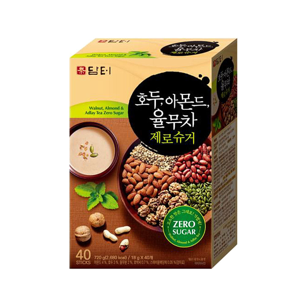 ダムト くるみ＆アーモンド &とむぎ茶 ゼロシュガー720g(40包）　韓国食品/ 韓国茶/ ダムト くるみ アーモンド はとむぎ茶 ユルム茶 ゼロシュガー 韓国伝統茶 韓国茶 ノンシュガー