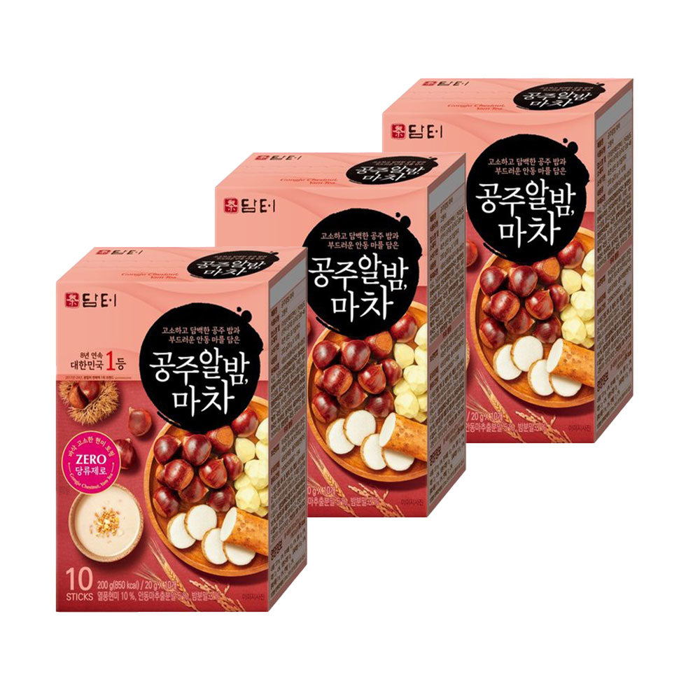 【ダムト】甘栗山芋茶　200ｇ（20ｇ×10包）　　韓国食品  飲料 イダムト　公州甘栗ラテ 200g  公州（コンジュ）栗ラテ  韓国甘栗ラテ  インスタント栗ラテ  ほっこり栗ドリンク  ミルクラテ パウダー  スティック飲料  甘くて香ばしい栗味