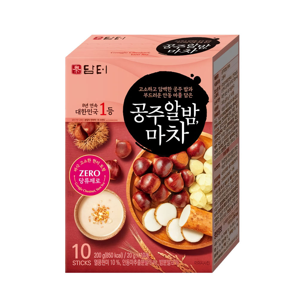 【ダムト】甘栗山芋茶　200ｇ（20ｇ×10包）　　韓国食品  飲料 イダムト　公州甘栗ラテ 200g  公州（コンジュ）栗ラテ  韓国甘栗ラテ  インスタント栗ラテ  ほっこり栗ドリンク  ミルクラテ パウダー  スティック飲料  甘くて香ばしい栗味