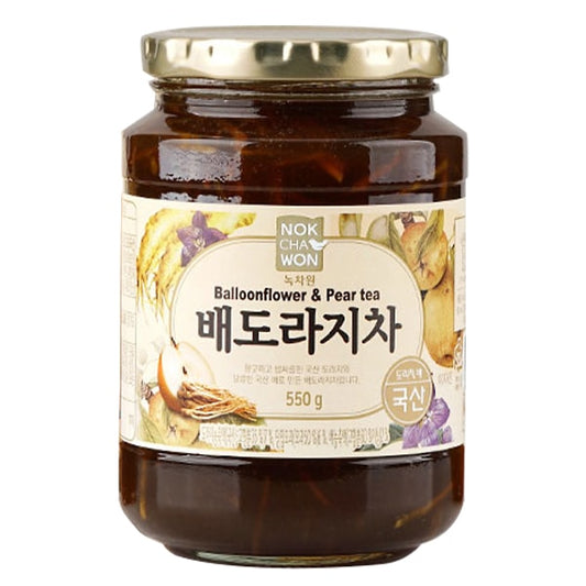 緑茶園　梨ドラジ茶(梨桔梗茶)瓶　550ｇ　　韓国食品  飲料 桔梗茶  韓国茶  韓国伝統茶  健康茶 緑茶園 梨桔梗茶 梨と桔梗のティー   のどにやさしいお茶　 粉末タイプ  自然素材のお茶  風邪予防 ドリンク