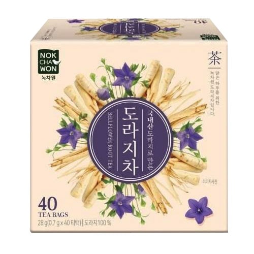緑茶園　キキョウ茶(桔梗茶)　28ｇ（0.7g×40包ティーパック）　　韓国食品  飲料 桔梗茶  韓国茶  韓国伝統茶  健康茶  ハーブティー  ティーバッグ  のどケア  ナチュラルティー  カフェインレス  韓国食品  伝統的な健康飲料  緑茶園
