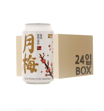 ソウル 月梅マッコリ(缶)　6度　350ml