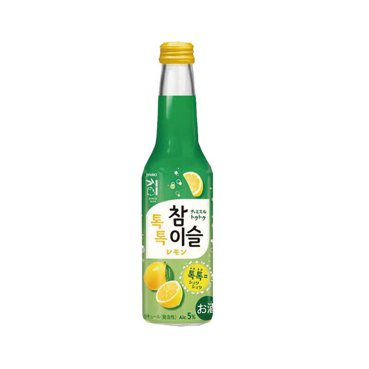 【JINRO】チャミスルトクトク　レモン　5度　275ml　　韓国お酒　韓国食品　チャミスル トクトク レモン  韓国チューハイ  韓国RTDカクテル  微炭酸ソーダ  レモンフレーバー  さっぱり爽快  リキュール（発泡性）　低アルコール  飲みやすいお酒  韓国人気ドリンク  パーティー・家飲み   冷やして美味しい  フルーティーな香り  韓国コンビニ人気商品