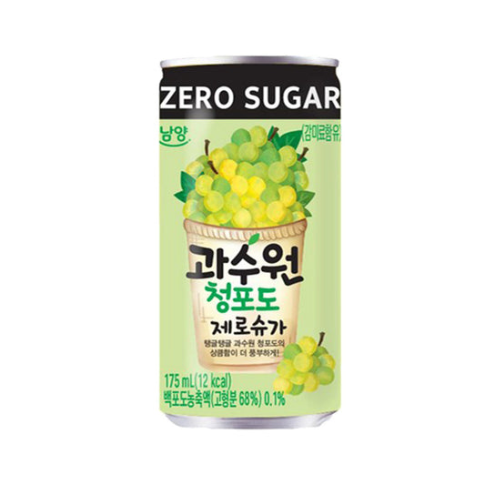 果樹園マスカットゼロシュガー 175ml　　韓国食品  飲料 果樹園グリーンマスカット  ゼロシュガー飲料  韓国ロッテ飲料  カロリーゼロ  爽やかマスカット味  ビタミンC入り飲料  健康志向ドリンク  小容量175ml