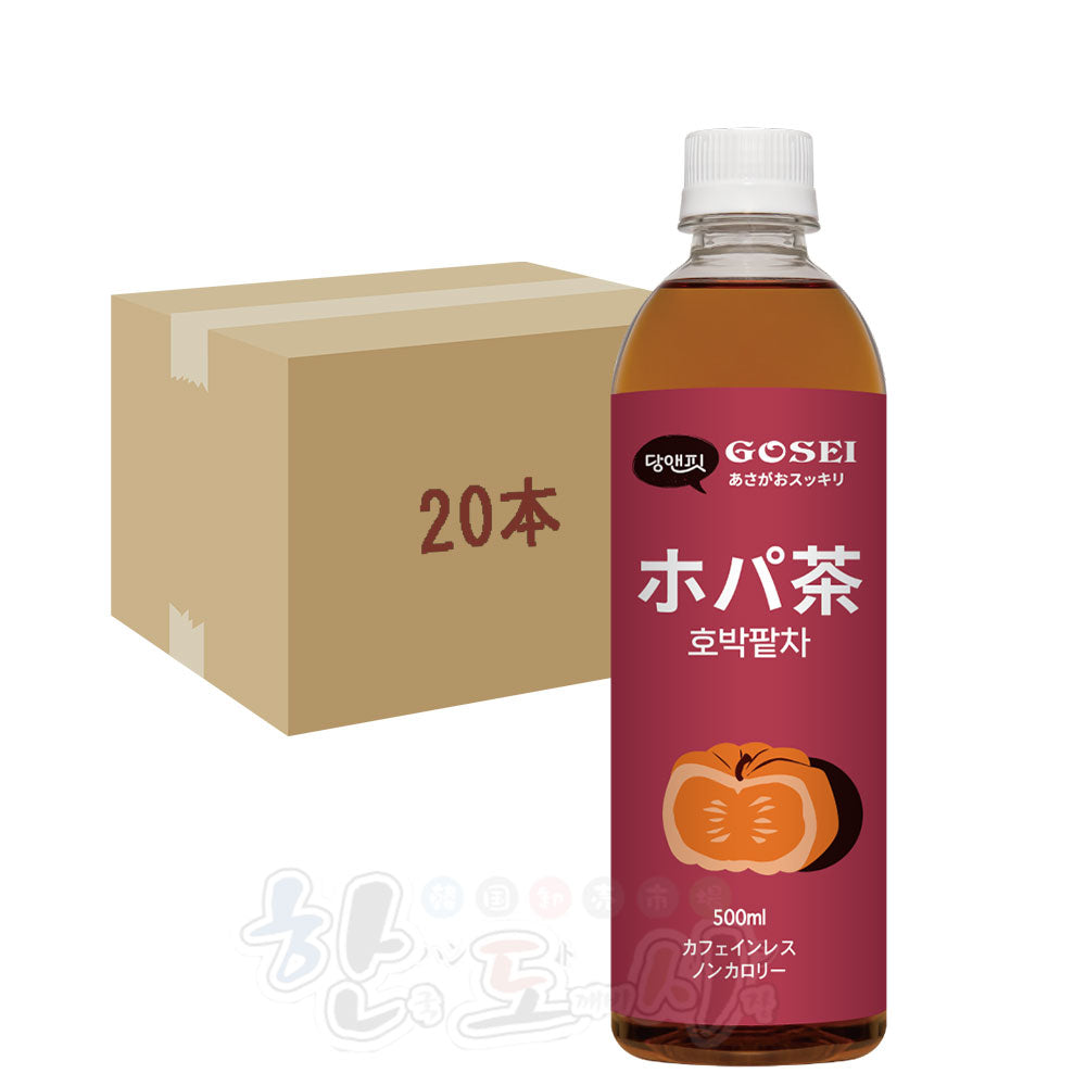 GOSEI カボチャあずき茶　500ml　　韓国食品  飲料 イルファ 茶時  かぼちゃ小豆茶  韓国伝統茶  ヘルシードリンク  ノンカフェイン  500ml ペットボトル  ほんのり甘い  健康志向飲料