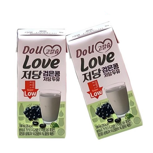 賞味2026/5/13迄【ビングレ】　DouLove 低糖 黒豆豆乳　190ml　韓国食品/韓国飲料/ 低糖豆乳 / 黒豆豆乳 / 韓国豆乳 / 健康ドリンク / 植物性たんぱく質 / ヘルシー飲料 / 黒豆の香ばしさ / 低カロリー志向 / 朝食ドリンク / 韓国人気飲料