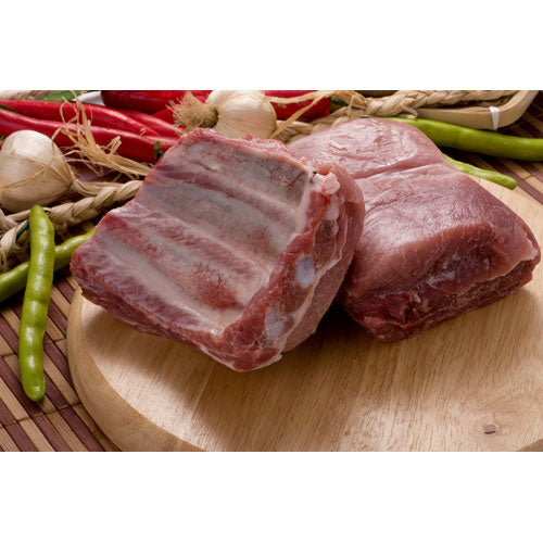 【豚肉/輸入産】豚スペアリブ　ブロック1kg　〔量り売り〕〔クール便対象商品〕