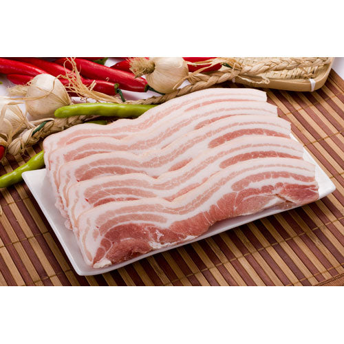 【豚肉/輸入産】豚皮付きバラ(スライス)1kg〔クール便対象商品〕